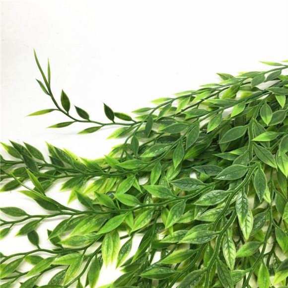 4 Bundles Artificial Weeping Willow Plastic Plants Greenery Leaves Fake Hanging - Picture 6 of 6